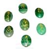 Green Aventurine Engraved Sanskrit Oval Chakra Set (6)
