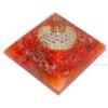 Orange Onyx Mix Chakra Flower of Life Orgone Pyramids