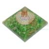 Orgone Green Onyx Flower of Life Chakra Pyramid