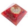 Orgone Red Onyx Flower of Life Orgonite Chakra Pyramid