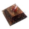 Black Tourmaline Orgone Healing Pyramid with Copper Wrapped Crystal Point