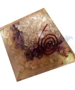 Crystal Rose Amethyst Healing Orgone Pyramid