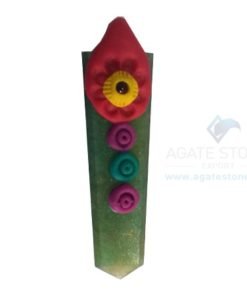 Green Aventurine Flower Design Tibetan Pendant