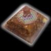 Orgone Yellow Camel Jasper Flower of Life Chakra Orgone Pyramids with Charged Copper Wrapped Crystal Point