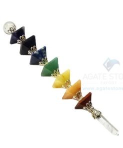Pyramid Healing Stick with Flower Design Joints