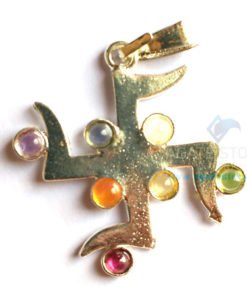 7 Chakra Saathiya Hindu Religious Cross Spiritual Metal Pendant
