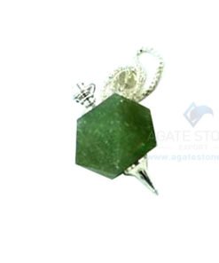 Green Aventurine Octagonal Faceted Pendulum