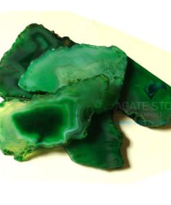 Green Onyx Polished Agate Slices