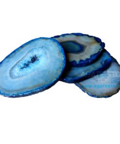 Indian Agate Blue Onyx Slices