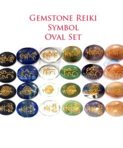 Mix Gemstones Reiki Oval Symbol Set