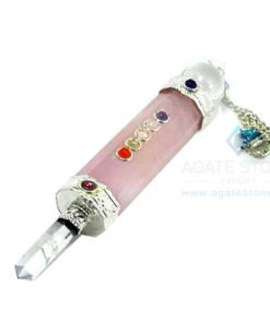 Rose Quartz Healing Stick Cum Pendulum