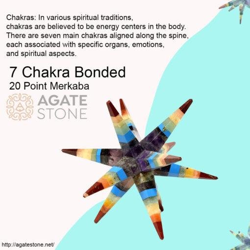 7 Chakra Bonded 20 Point Merkaba Star for Sale 0