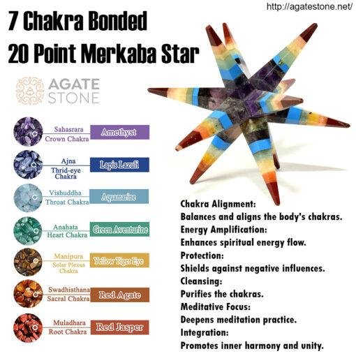 7 Chakra Bonded 20 Point Merkaba Star for Sale 1