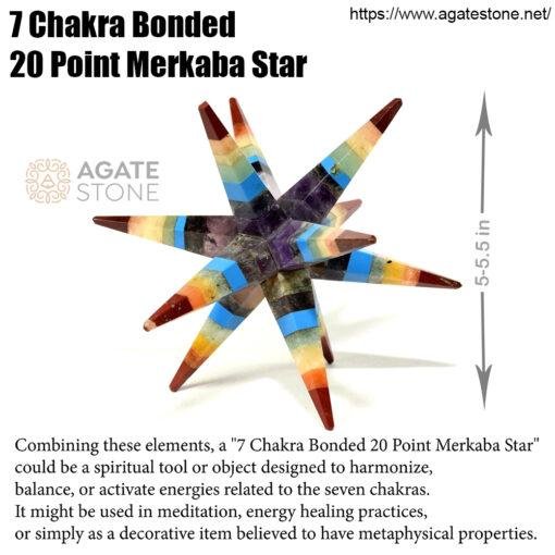 7 Chakra Bonded 20 Point Merkaba Star for Sale 4