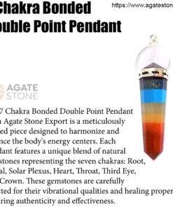 7 Chakra Bonded Double Point Pendant for Sale 4