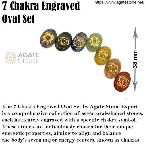 7 Chakra Engraved Oval Set 4