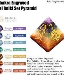 7 Chakra Engraved Usai Reiki Set Pyramid 1