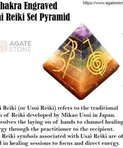 7 Chakra Engraved Usai Reiki Set Pyramid 4