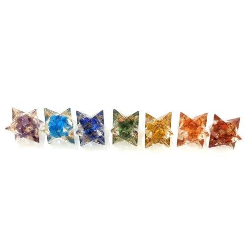 7 Chakra Orgonite Merkaba Star Set 1-1