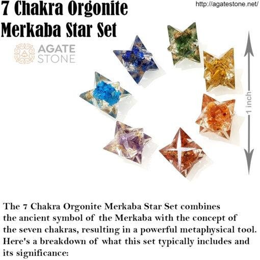 7 Chakra Orgonite Merkaba Star Set 4