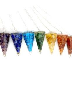 7 Chakra Orgonite Pendulum Set