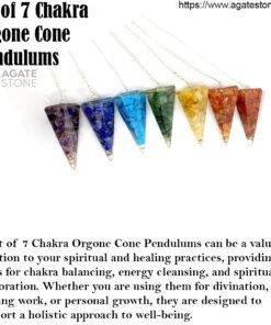 7 Chakra Orgonite Pendulum Set 4