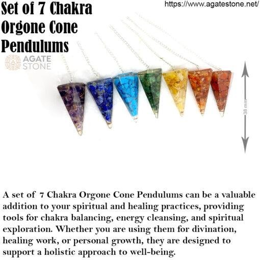 7 Chakra Orgonite Pendulum Set 4