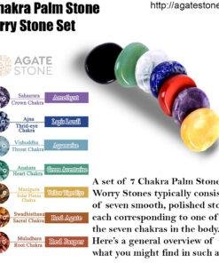 7 Chakra Palm Stones Worry Stone Set 1