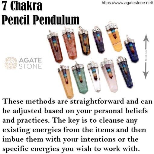 7 Chakra Pencil Pendant Flat Points (5)