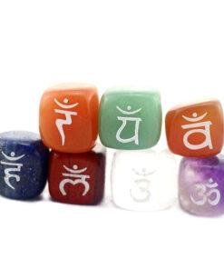 7 Chakra Tumbled Stone Engraved Set