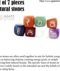 7 Chakra Tumbled Stone Engraved Set 4