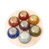 7 chakra crystal orgonite domes set