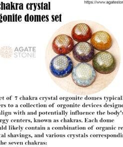 7 chakra crystal orgonite domes set 4