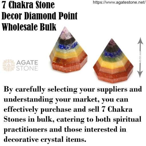 Chakra 7 Stone Decor Diamond Point Wholesale Bulk 4