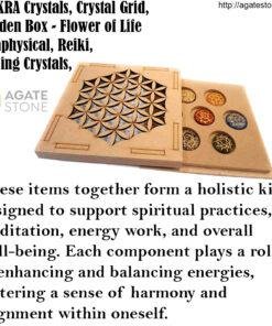 Chakra Crystal Disc Set with Wooden Engraved Box 4