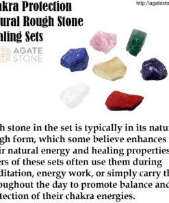Chakra Protection Natural Rough Stone Healing Sets 4-1