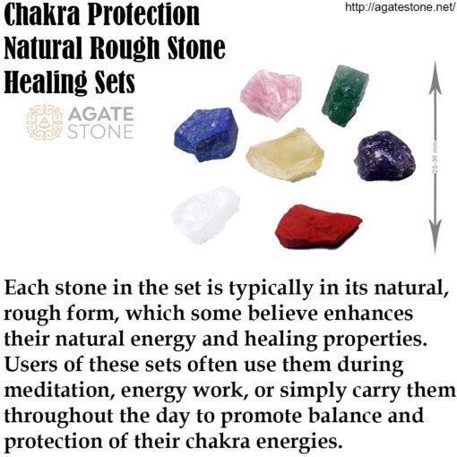 Chakra Protection Natural Rough Stone Healing Sets 4-1