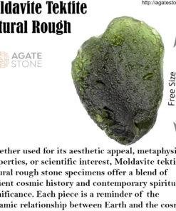 Moldavite Tektite Natural Rough Stone Specimen 4