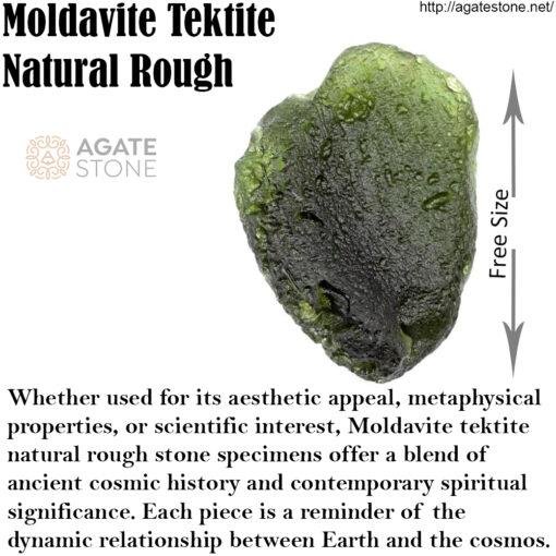 Moldavite Tektite Natural Rough Stone Specimen 4