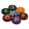 Sanskrit Spiritual Chakra Stone Set with 7 Chakra Stones and Symbols Crystal Chakras Set -11