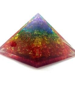 7 Chakra Orgonite Onyx Pyramid