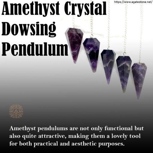 Amethyst Crystal Dowsing Pendulum 4