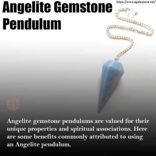 Angelite Gemstone Pendulum 1