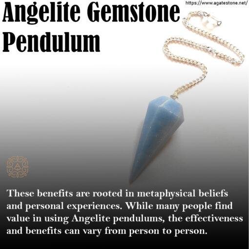 Angelite Gemstone Pendulum 4