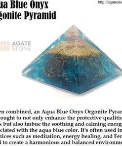 Aqua Blue Onyx Orgonite Pyramid 4