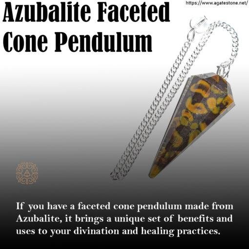 Azubalite Faceted Cone Pendulum 4