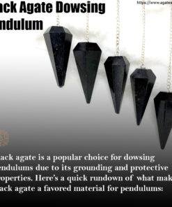 Black Agate Dowsing Pendulum 1