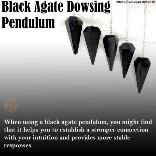 Black Agate Dowsing Pendulum 4