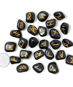 Black Tourmaline Rune Set