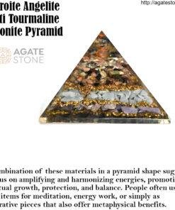 Charoite Angelite Multi Tourmaline Orgonite Pyramid 4